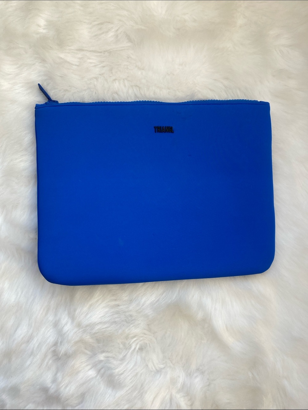 triangl swimwear Royal Blue Neoprene Zip Pouch Cosmetic Bag